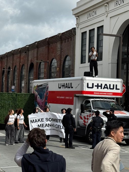 MSM first protest U-Haul photo